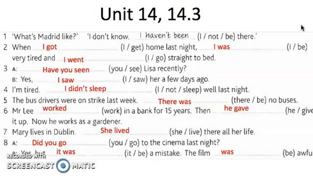 Unit 13-14 Present perfect and simple past смотреть онлайн