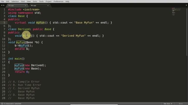 C++ MCQ смотреть онлайн