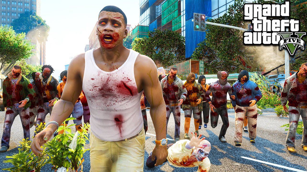 ЗОМБИ ФРАНКЛИН ЗАРАЗИЛ ВСЕХ ЛЮДЕЙ ВИРУСОМ В ГТА 5 МОДЫ! ОБЗОР МОДА В GTA 5! ИГРЫ ВИДЕО MODS смотреть онлайн