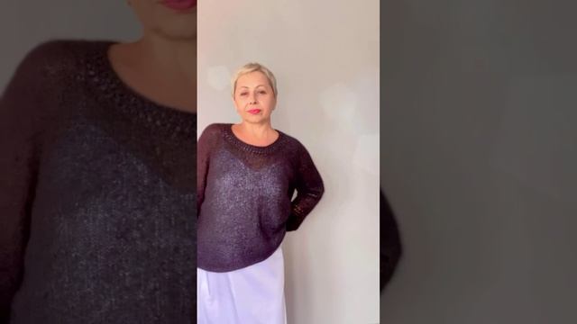 Джемпер из черного мохера с люрексом .#shorts смотреть онлайн