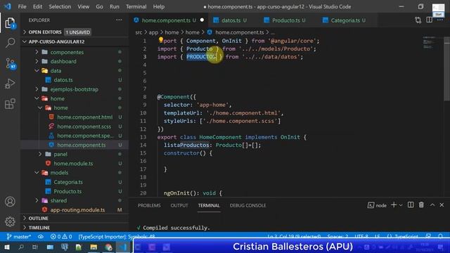 TypeScript en Angular 12 Listas de objetos usando metodo foreach slice push unshift para agregar P1 смотреть онлайн
