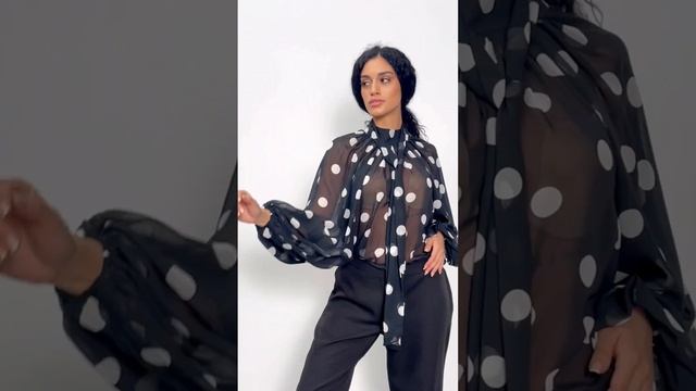 Блузка из шифона с галстуком KOT'S PREMIUM смотреть онлайн