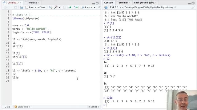 Working with lists in R смотреть онлайн