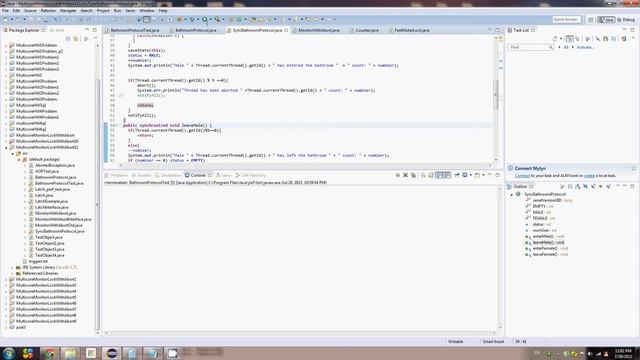 Java Monitor With Abort on Bathroom Protocol смотреть онлайн