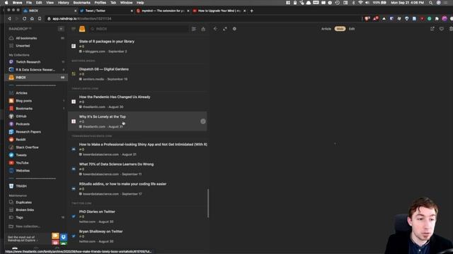 How I Use Raindrop.io As The Entry Point of My Zettelkasten Workflow In Obsidian смотреть онлайн