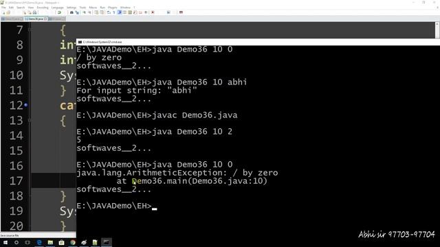 exception handling in java in hindi part -14 смотреть онлайн