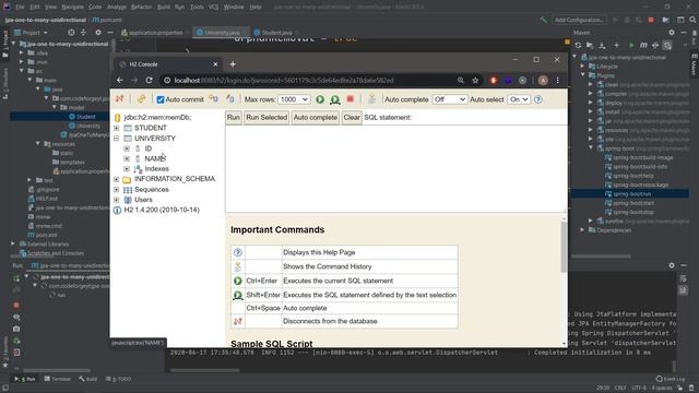 Java Spring Boot - JPA - Hibernate - H2 - One To Many Unidirectional Relationship - @OneToMany смотреть онлайн