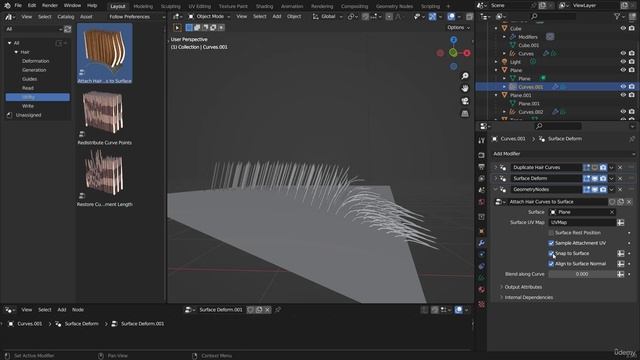230 - Attach Hair Curves to Surface смотреть онлайн