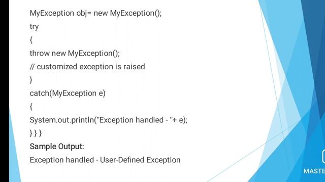 USER DEFINED EXCEPTIONS смотреть онлайн