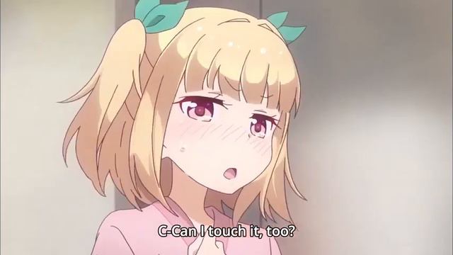 Cute Anime Touching Belly