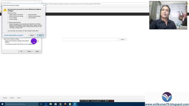 Internet Explorer-How To Reset Internet Explorer Browser Setting/Restore Internet Explorer [ Hindi]