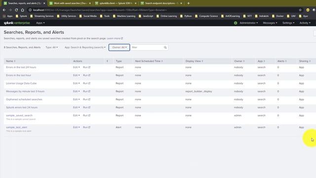 Splunk Python SDK : How to create, update, delete Saved Searches or Alerts - PART 1 смотреть онлайн