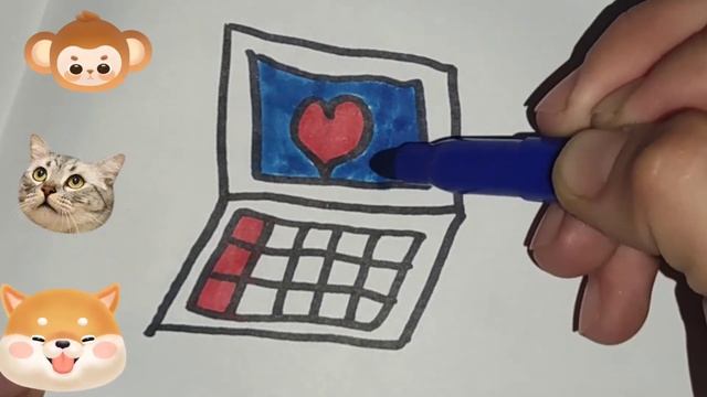 Drawing Computer with kids song/Рисование Компьютер для детей смотреть онлайн