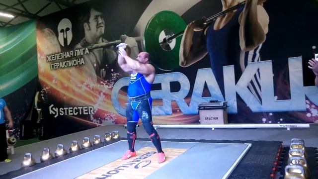 Игорь Педан. Вырывание гири 80,5 кг. Igor Pedan. 80,5 kg kettlebell one-hand dead snatch смотреть онлайн
