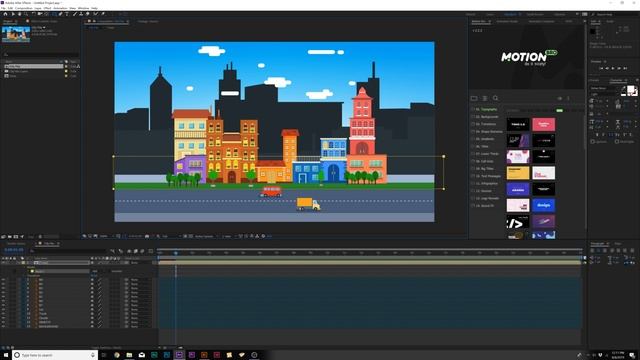 How To Create a Cartoon Animated City | After Effects Illustrator Tutorial смотреть онлайн