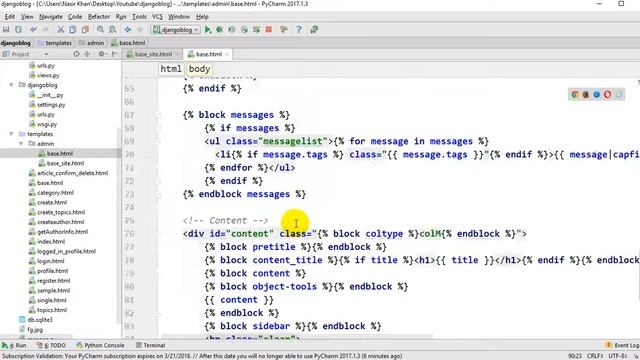 Blog in Python/Django || Bangla tutorial part-24 (Admin template customization) смотреть онлайн