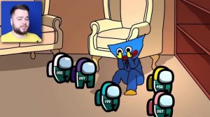 ХАГИ ВАГИ и ПОЕЗД ПОЖИРАТЕЛЬ VS АМОНГ АС ? Мульты POPPY PLAYTIME AMONG US Анимации