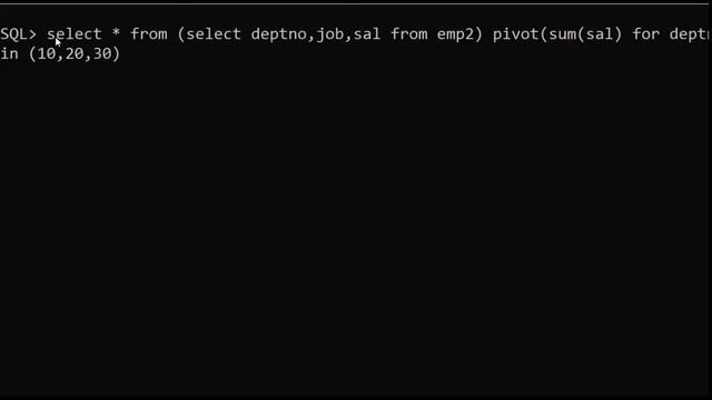 using pivot clause in oraclesql Queries смотреть онлайн