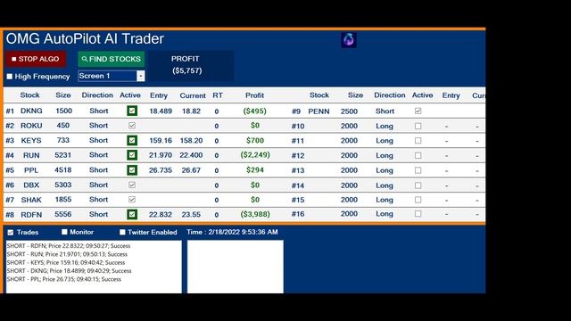OMG AutoPilot Trader - Artificial Intelligence - Feb 18, 2022 Trades смотреть онлайн
