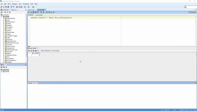 17 Oracle SQL Developer Tutorial For Beginners 16 DBA Info DBA TABLESPACES смотреть онлайн