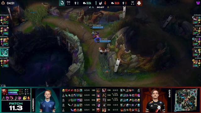 RGE Vs. G2 - Неделя 4 День 2 | LEC Весенний сплит | Rogue Vs. G2 Esports (2021)