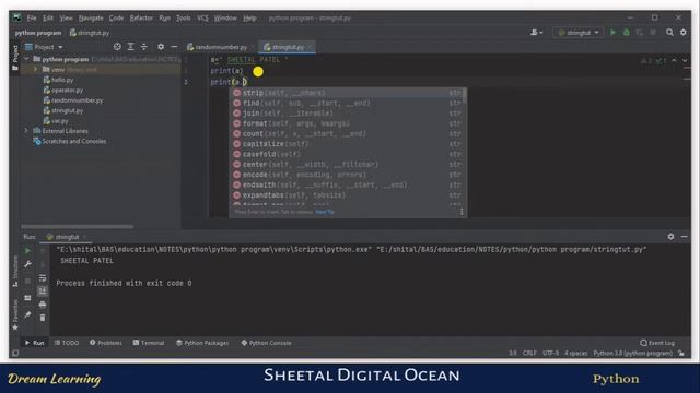 python string | string function in python | python tutorial #8 #coder #codewithsheetal смотреть онлайн