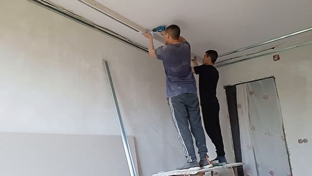 Натяжной потолок+гипсокартон смотреть онлайн