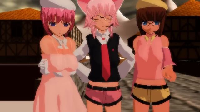 【MMD】No Hablare de mi Amor【Aura Kiseki, Hana Izumi, Mitsy/Etsu Kokorone】 смотреть онлайн