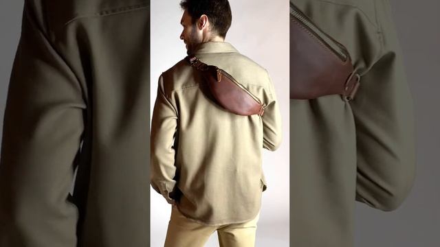 Поясная сумка из натуральной кожи Crazy horse ???? смотреть онлайн