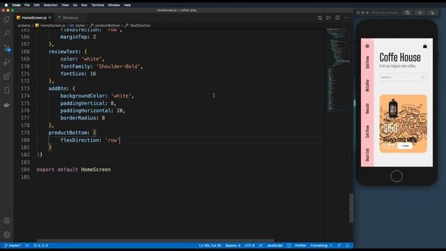 React Native Coffee Shop App speed Code смотреть онлайн