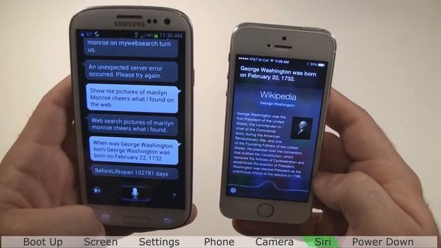 iPhone 5s vs Galaxy S3 смотреть онлайн