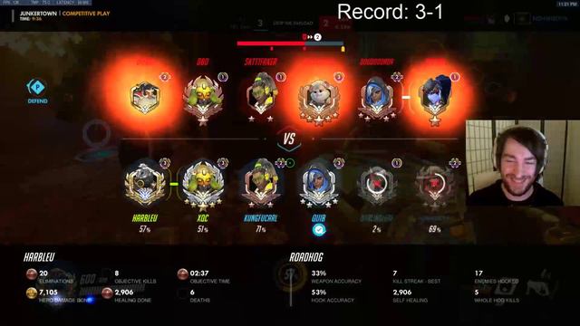Overwatch Monster Gameplay By Roadhog God Harbleu -Feat XQC- смотреть онлайн