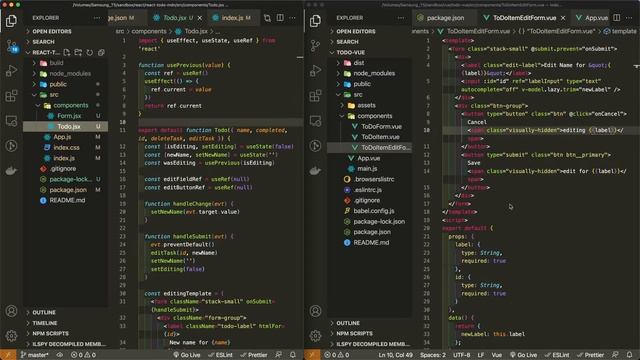 React 17.0.2 vs Vue 3.0.11 ToDo App in Chrome смотреть онлайн