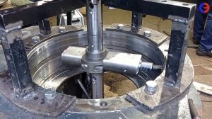 Восстановление посадочных поверхностей под подшипники d540*170мм в крышках щековой дробилки Sandvik