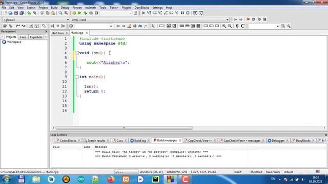C++ dasturlash tili (Funksiya yaratish) смотреть онлайн
