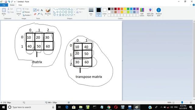 How to print transpose of matrix in C Language смотреть онлайн