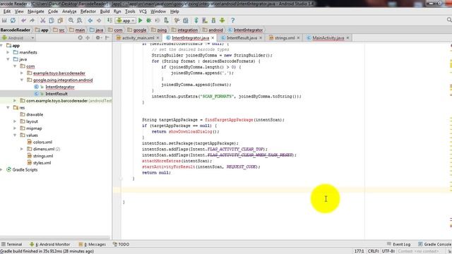 How to create Barcode Reader app in Android Studio 1.4 смотреть онлайн