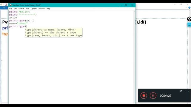 Python Basic function|| print () , type () , id() || Python tutorial || Lec-7 смотреть онлайн