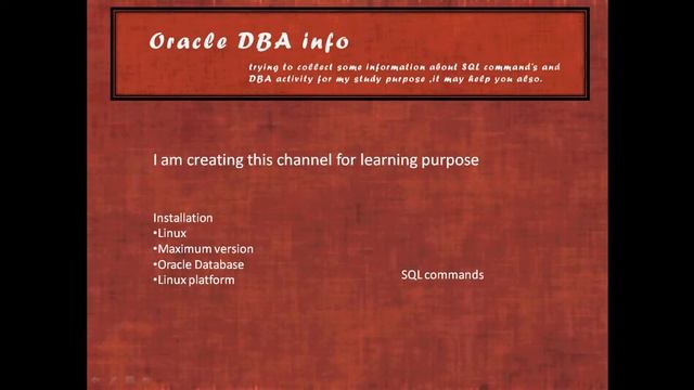 Oracle DBA info смотреть онлайн