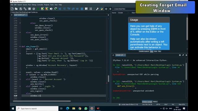 Python, PySimpleGUI - Fully Functional Login/Signup System (Time Lapse) смотреть онлайн