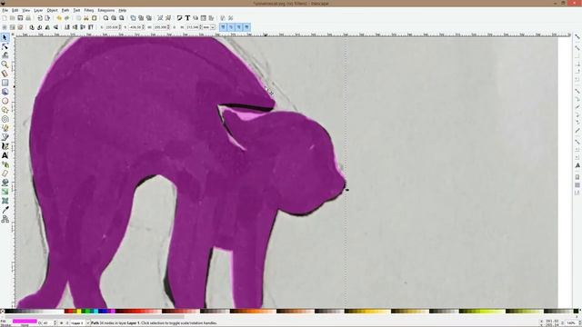 Galaxy cat - time lapse Inkscape illustration смотреть онлайн