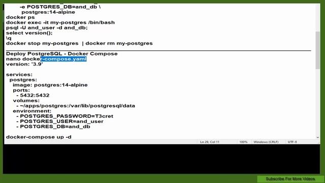 Deploy Run PostgreSQL 14 On Docker / Docker Compose | Rocky Linux смотреть онлайн