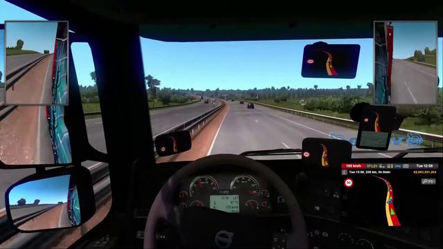 ETS2 - Reckless driving covered 300km+ in only 8mins - Adrenaline Booster смотреть онлайн