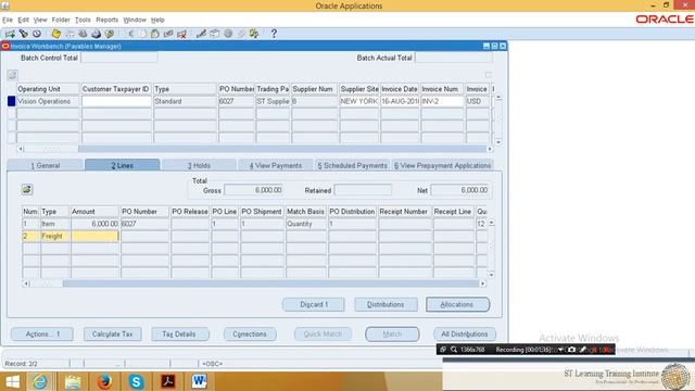 024 - Create PO's Invoice and Add Freight in oracle E Business Suit - Oracle EBS training смотреть онлайн