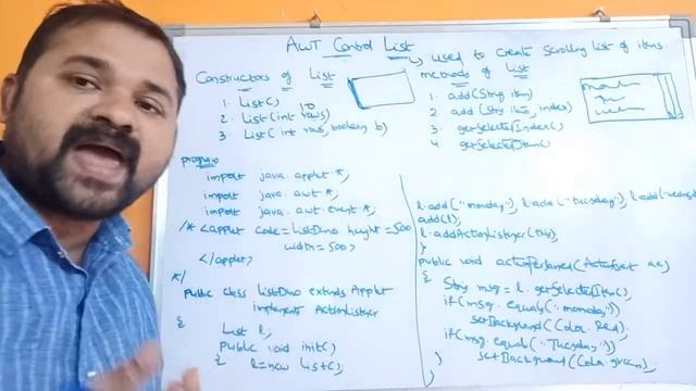 List Control || AWT Controls || Java AWT смотреть онлайн