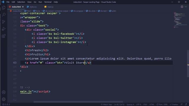 Responsive Landing Page Website Using HTML CSS & JavaScript - Swiper In Website HTML CSS смотреть онлайн