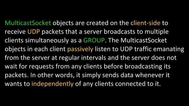 Java - Networking - DatagramSocket, DatagramPacket and MulticastSocket Classes смотреть онлайн