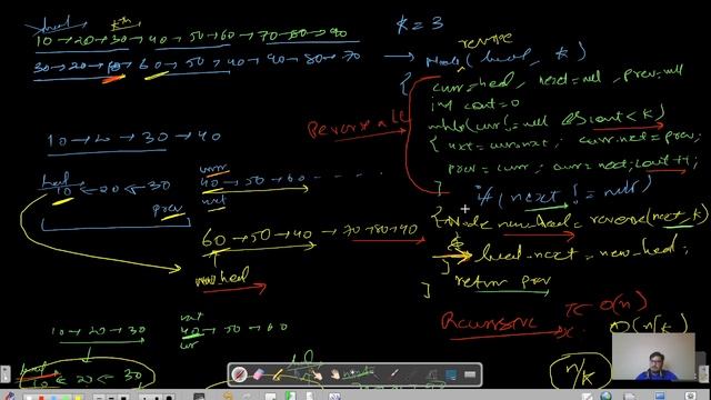 Reverse a Linked List in groups of given size - JAVA | C++ | GFG POTD | DAY - 267 | 21 July смотреть онлайн