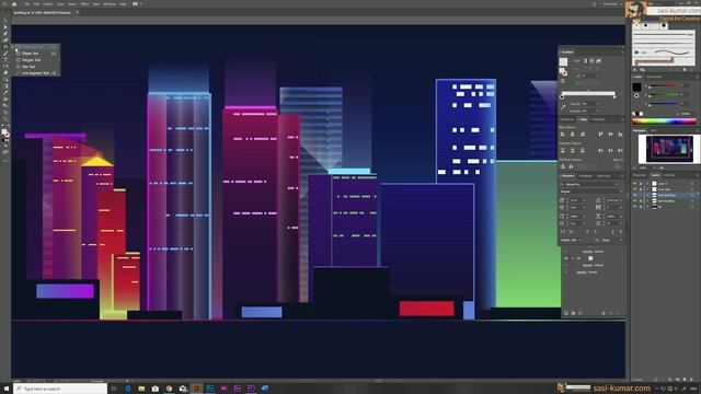 City Skyline | Sci Fi Background | Adobe Illustrator Speed Art смотреть онлайн