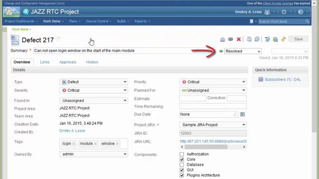 Synchronization between (updating state in JIRA) смотреть онлайн